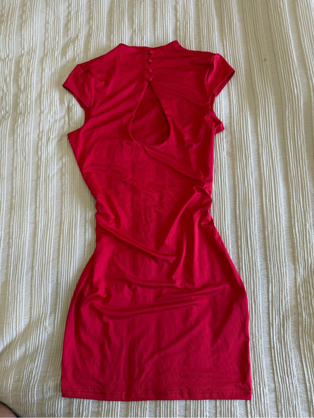 Women’s Red Cutout Bodycon Dress - Stylish Evening Wear